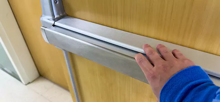 Installing a Push Bar on a Door Burke Centre
